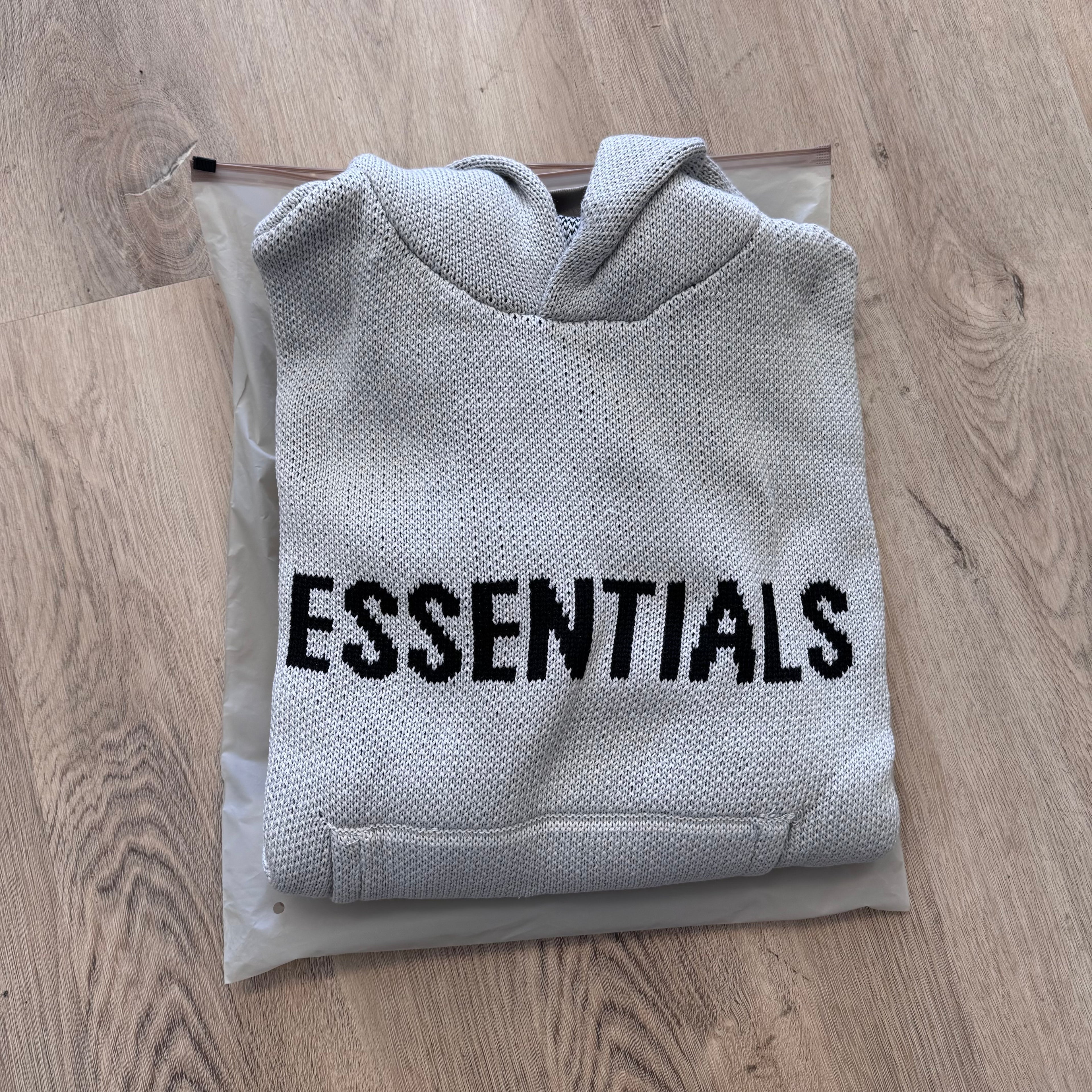 FOG Essentials "Light Oatmeal" Knit Hoodie