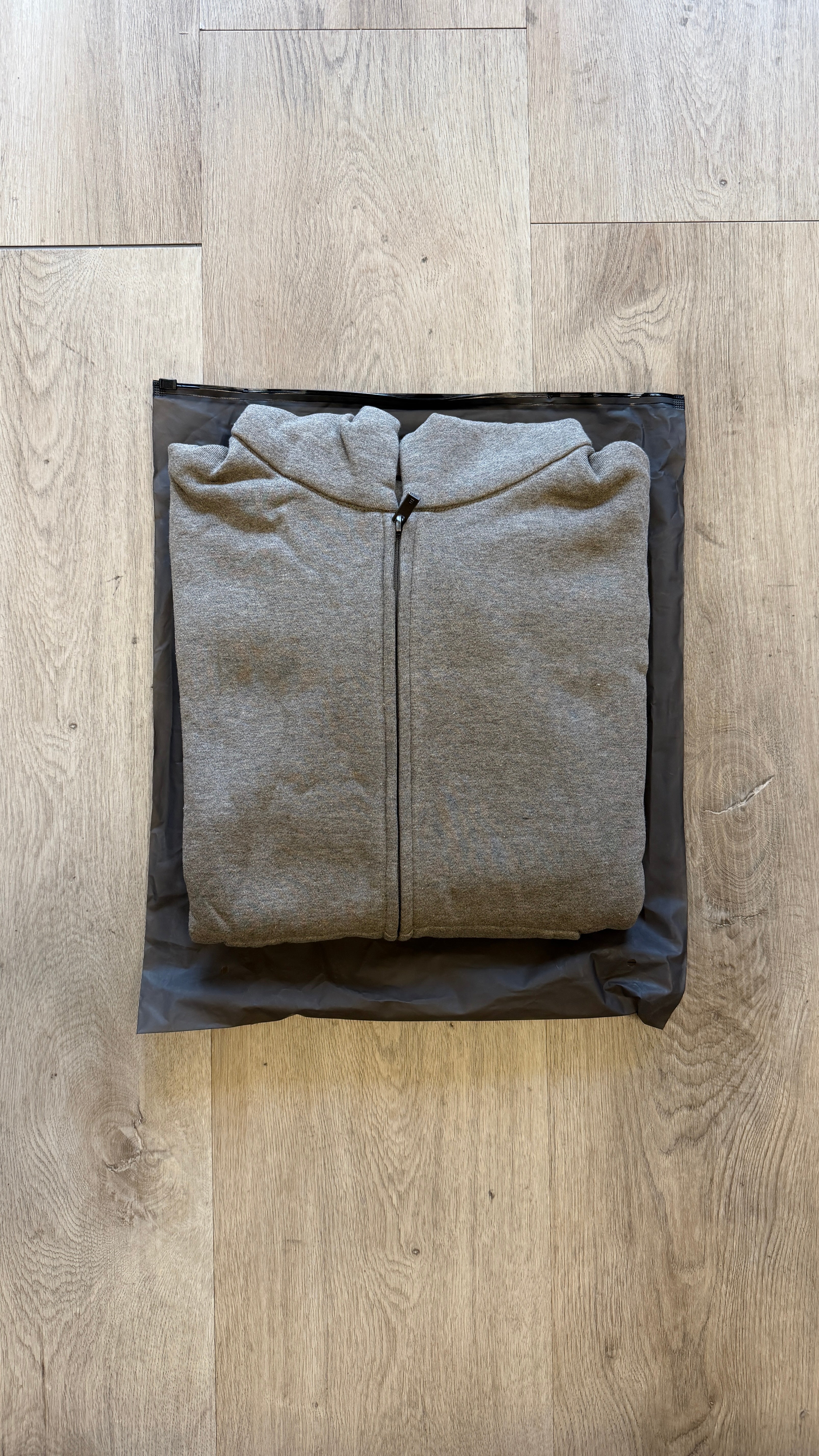 FOG Essentials "Charcoal" Appliqué Zip Up Hoodie