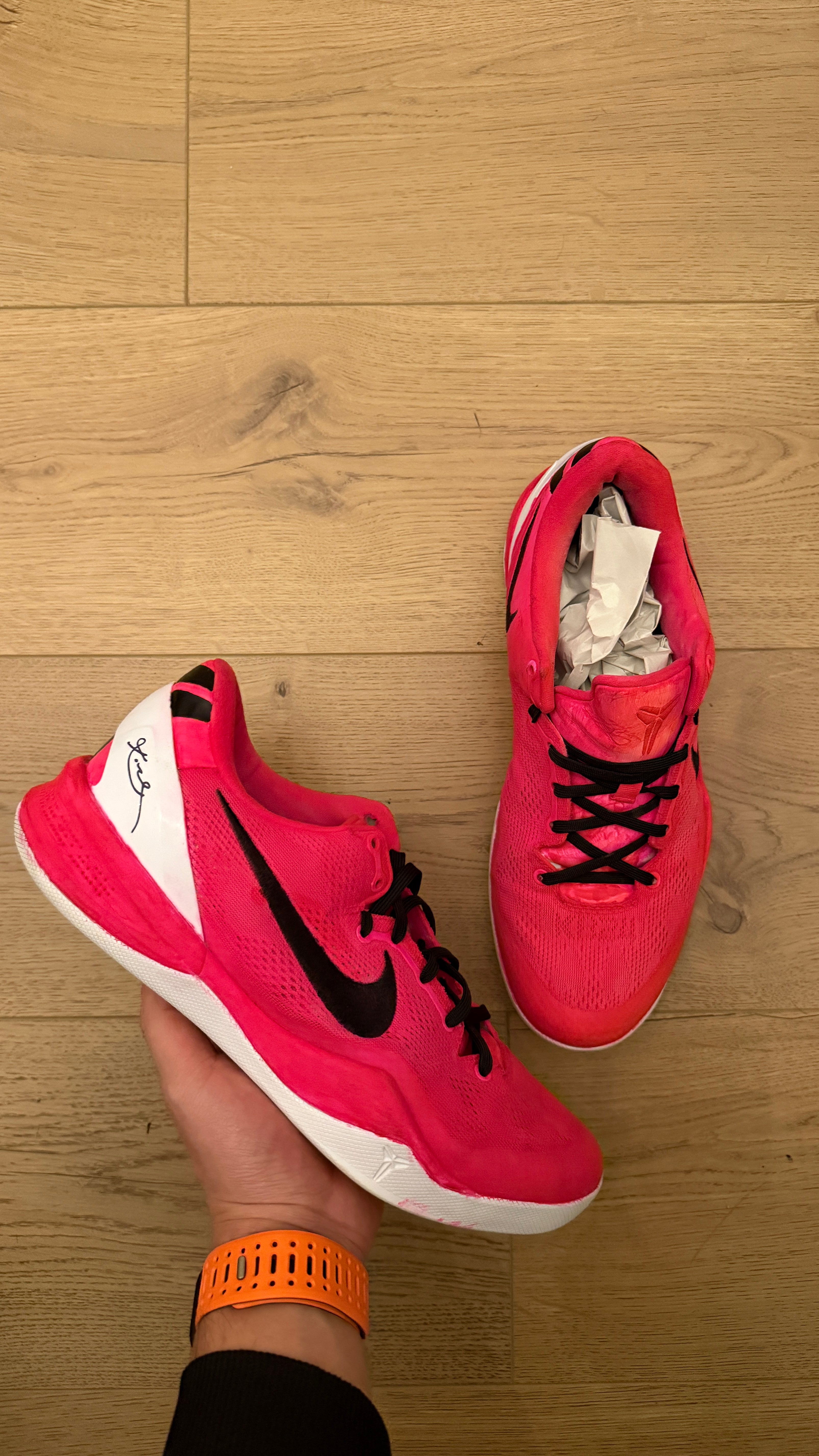 Kobe 8 Protro Custom "Hot Pink" | WORN ONCE