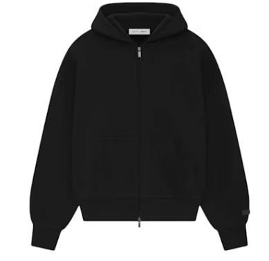 FOG Essentials "Black" Zip-Up Hoodie