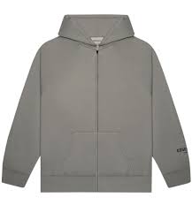 FOG Essentials "Charcoal" Appliqué Zip Up Hoodie